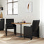 Spisebordsstole med hjul 2 stk. Kunstlæder Sort 57 x 66 x 94 cm