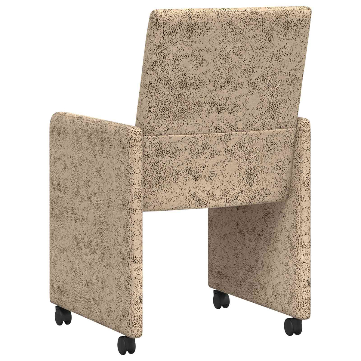 Spisebordsstole med hjul 2 stk. Faux suede læder Lysegrå