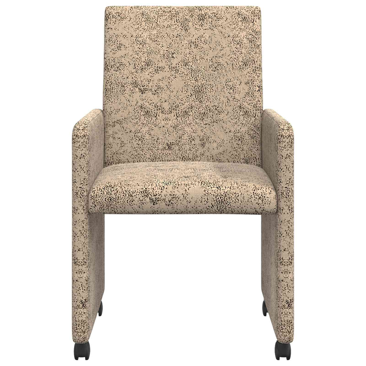 Spisebordsstole med hjul 2 stk. Faux suede læder Lysegrå
