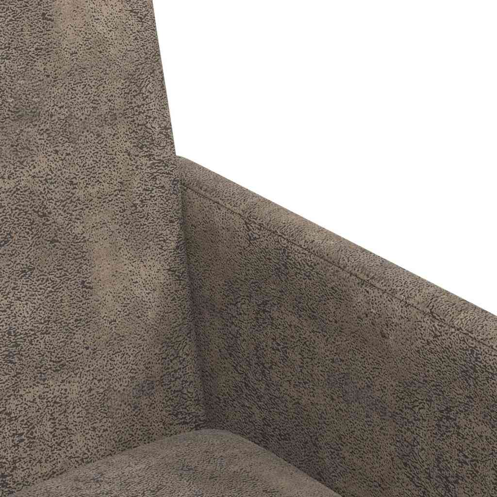 Spisebordsstole med hjul 2 stk. Faux suede læder Mørkegrå