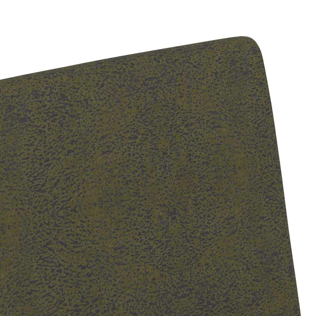 Spisebordsstole med hjul 2 stk. Faux suede læder Army grøn