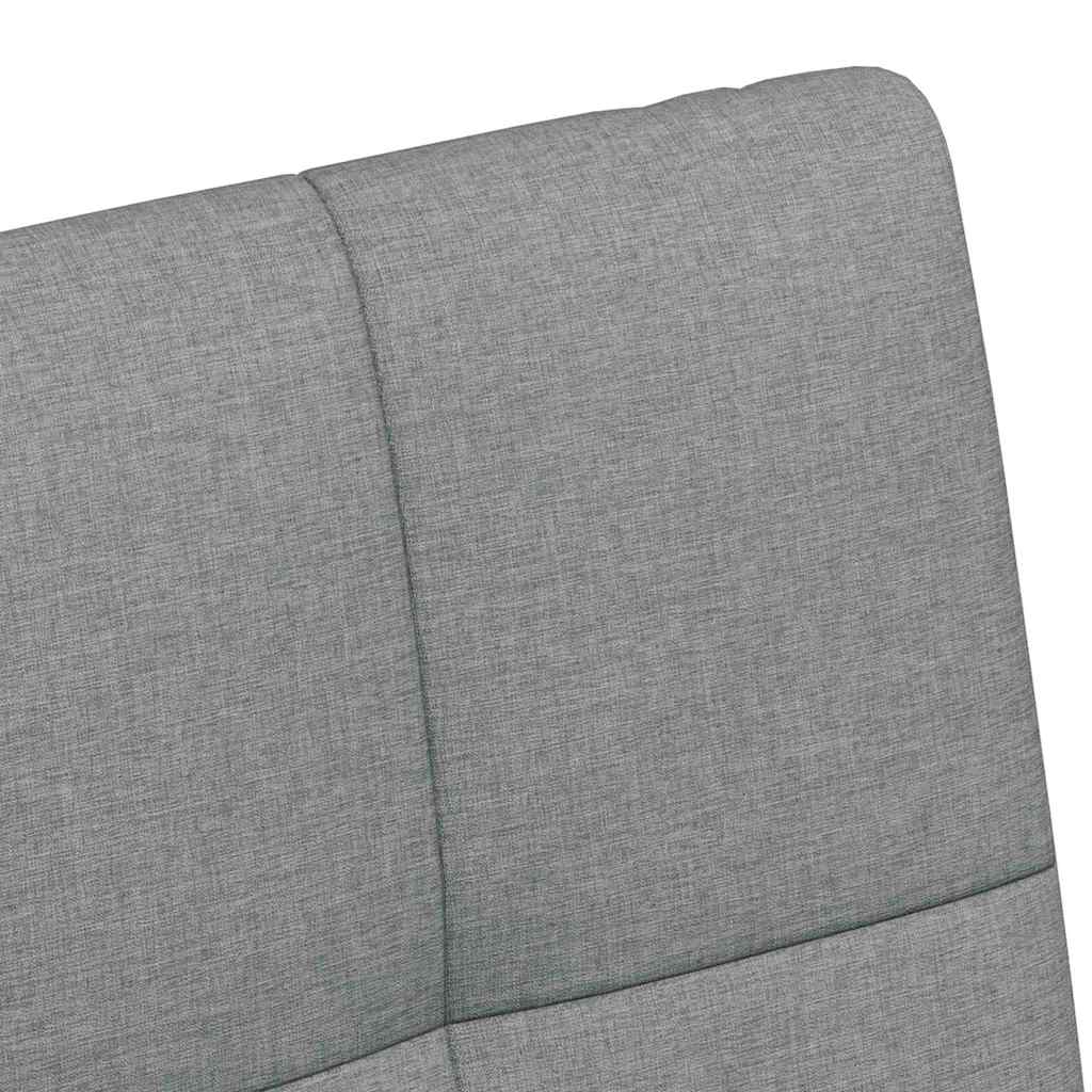 Spisebordsstole med hjul 2 stk. Stof Lysegrå 58 x 65 x 94 cm