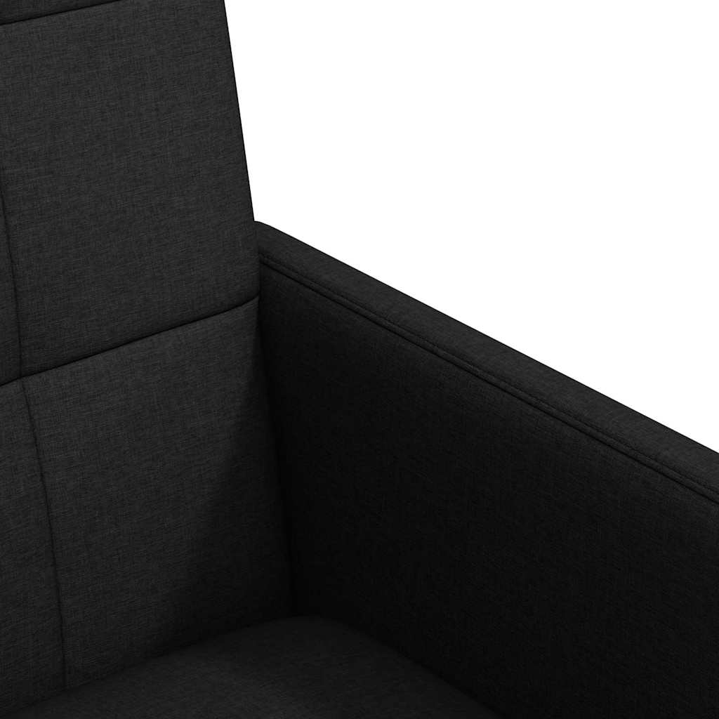 Spisebordsstole med hjul 2 stk. Stof Sort 58 x 65 x 94 cm