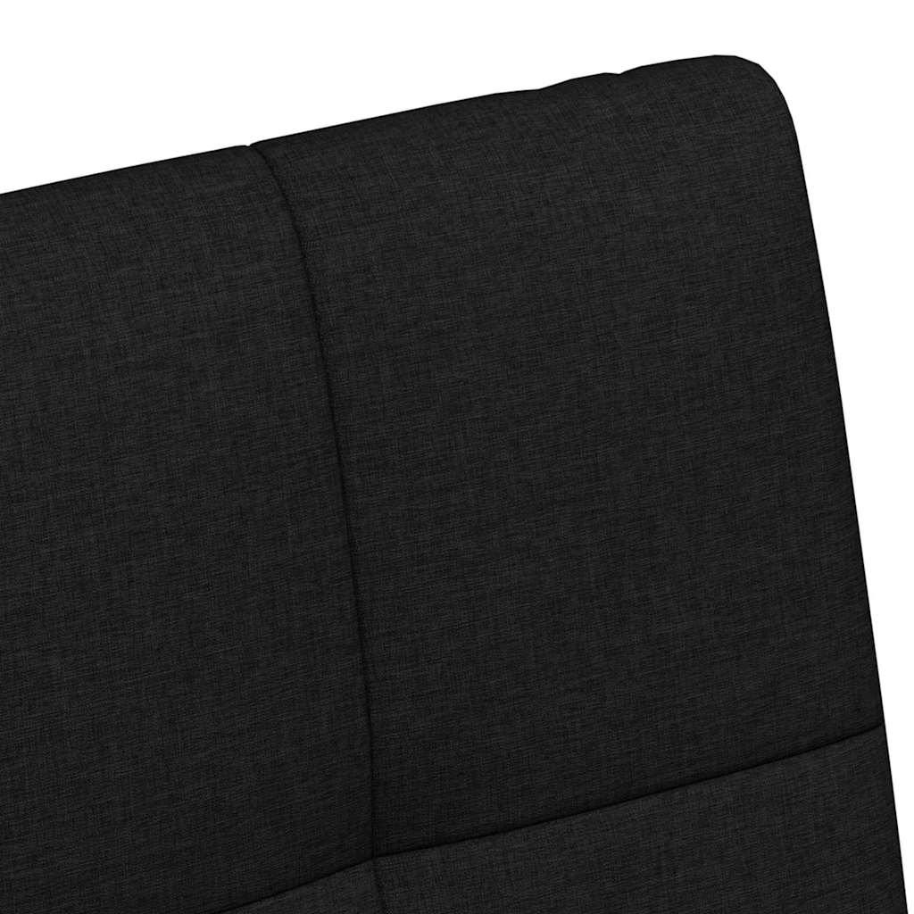Spisebordsstole med hjul 2 stk. Stof Sort 58 x 65 x 94 cm