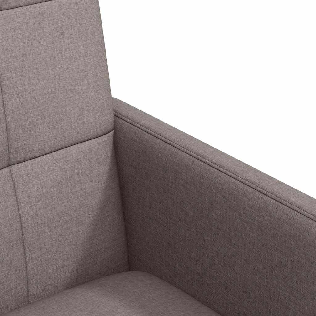 Spisebordsstole med hjul 2 stk. Stof Gråbrun 58 x 65 x 94 cm