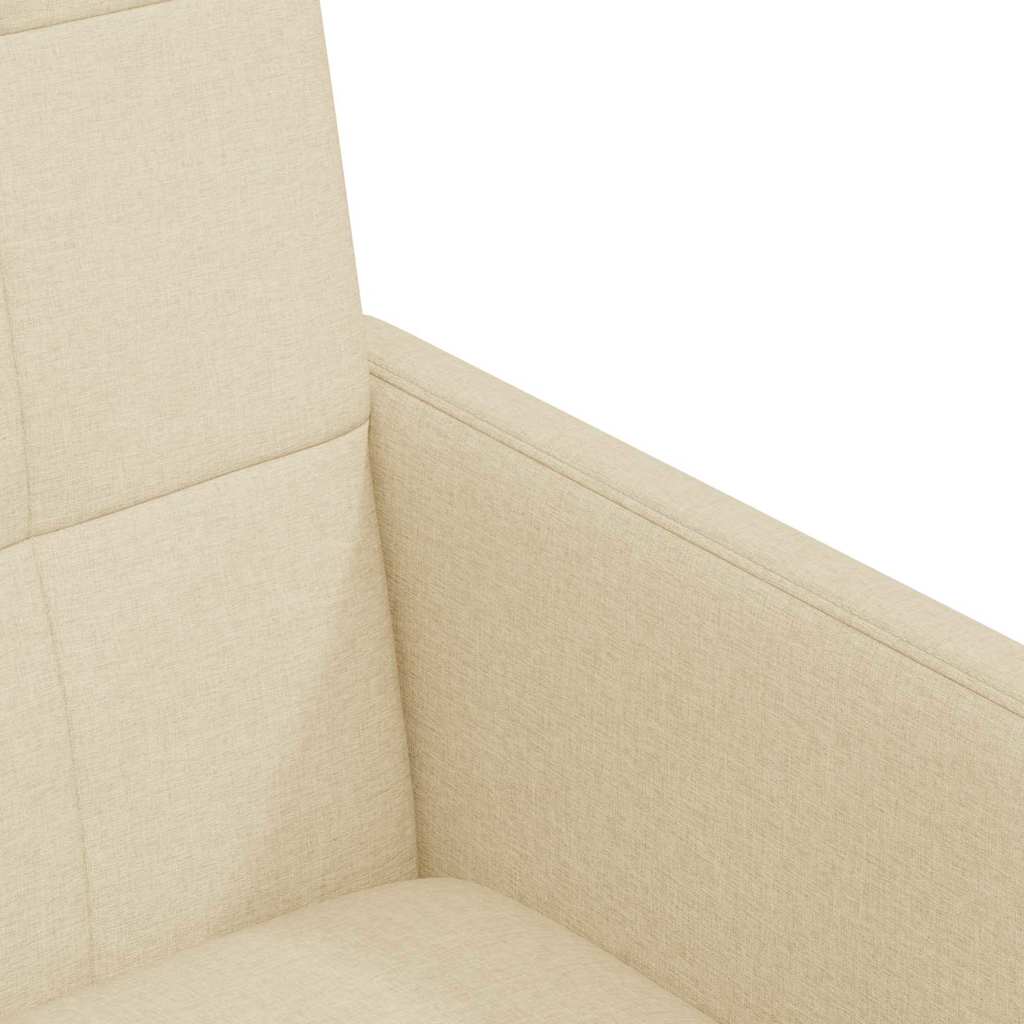 Spisebordsstole med hjul 2 stk. Stof Creme 58 x 65 x 94 cm