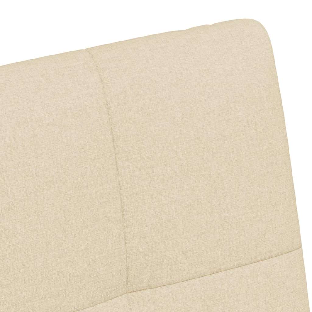 Spisebordsstole med hjul 2 stk. Stof Creme 58 x 65 x 94 cm