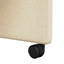 Spisebordsstole med hjul 2 stk. Stof Creme 58 x 65 x 94 cm