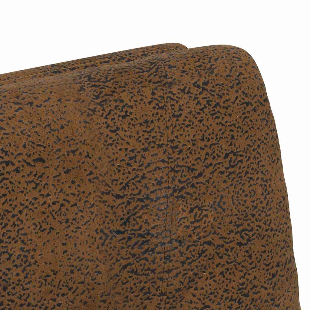 Spisebordsstole med hjul 2 stk. Faux suede læder Brun