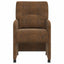 Spisebordsstole med hjul 2 stk. Faux suede læder Brun