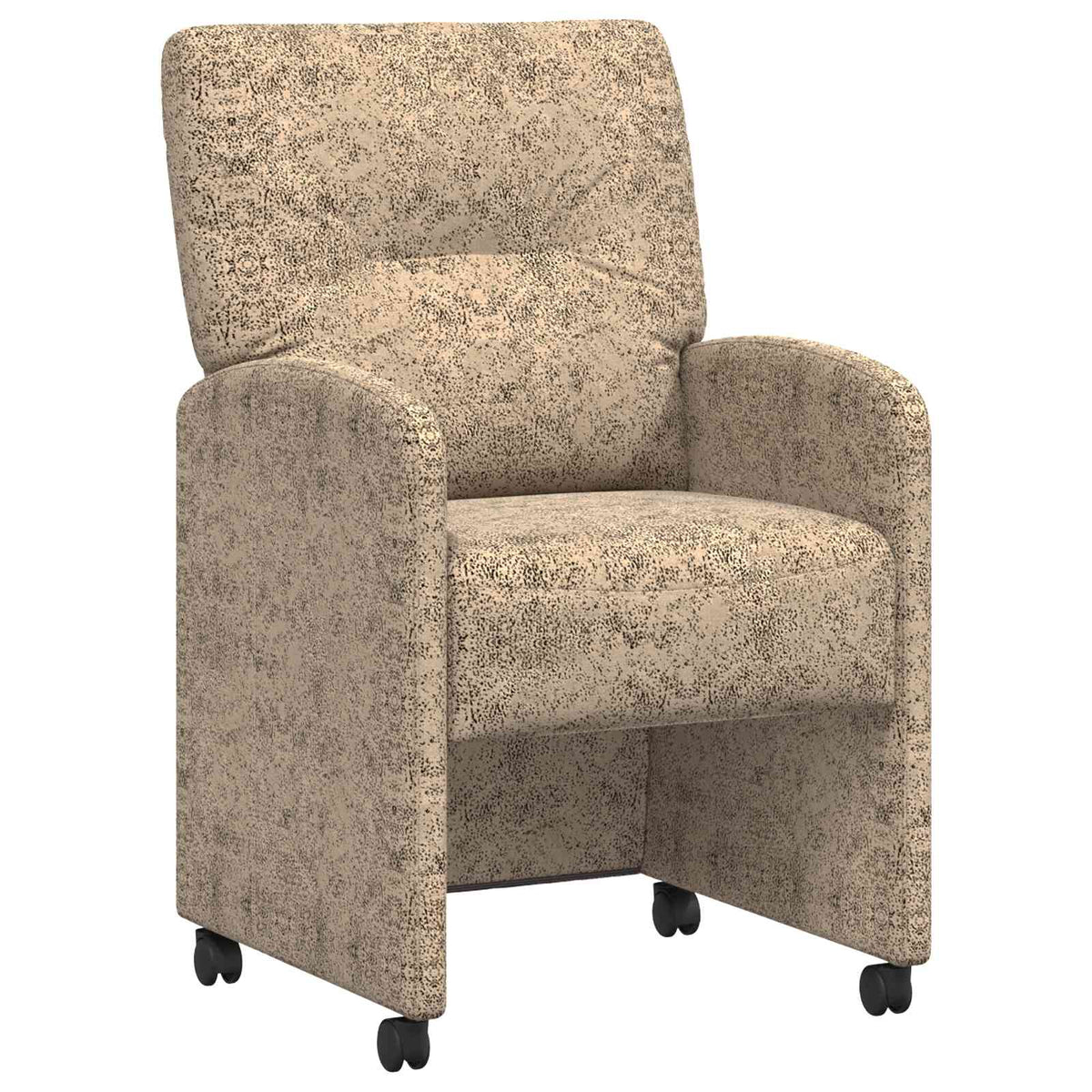 Spisebordsstole med hjul 2 stk. Faux suede læder Lysegrå