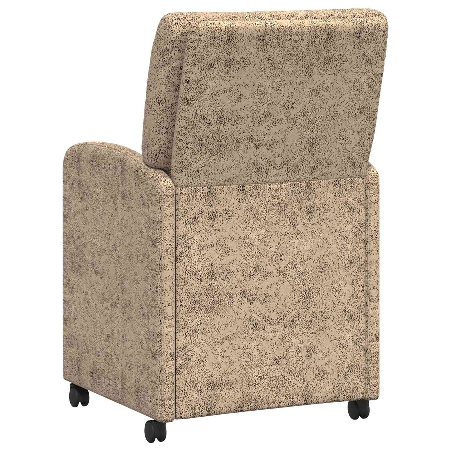 Spisebordsstole med hjul 2 stk. Faux suede læder Lysegrå