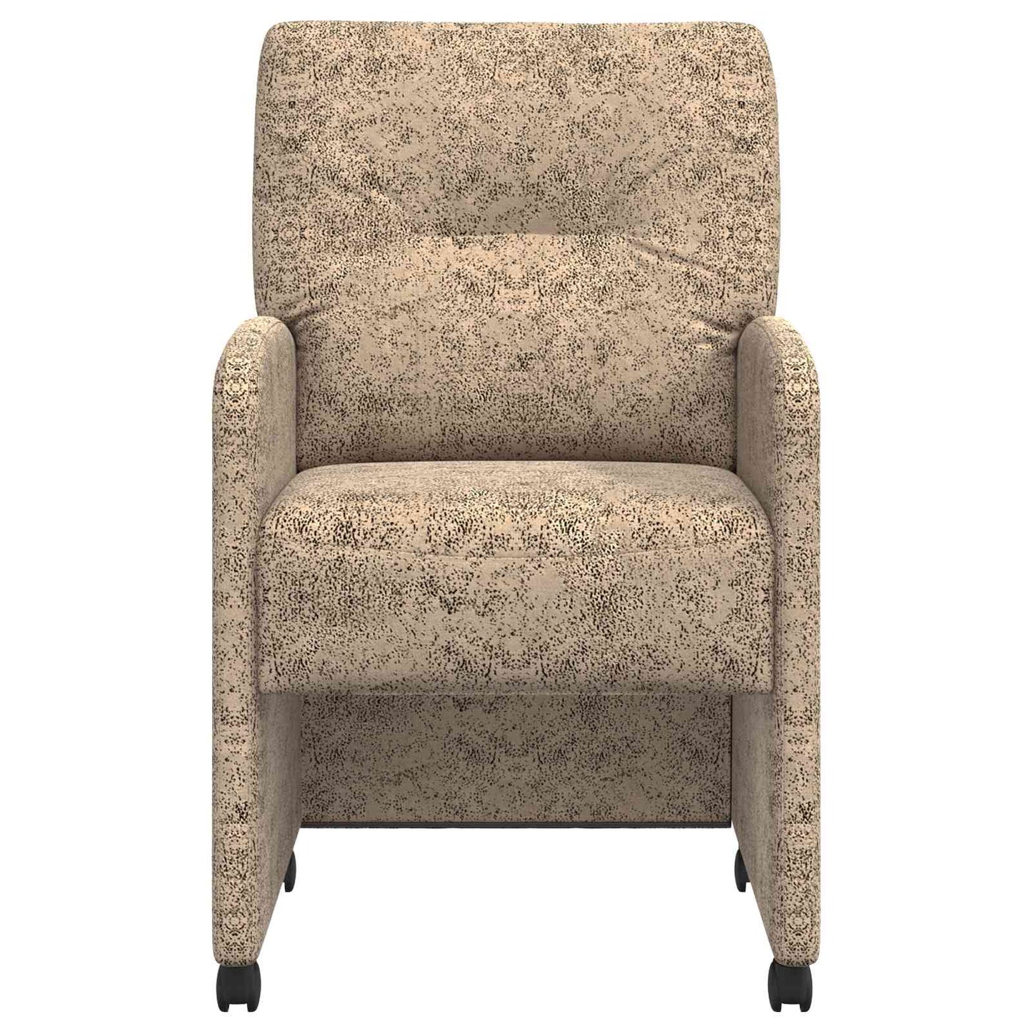 Spisebordsstole med hjul 2 stk. Faux suede læder Lysegrå