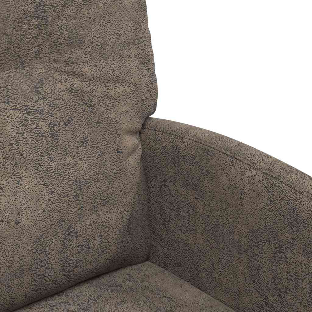 Spisebordsstole med hjul 2 stk. Faux suede læder Mørkegrå
