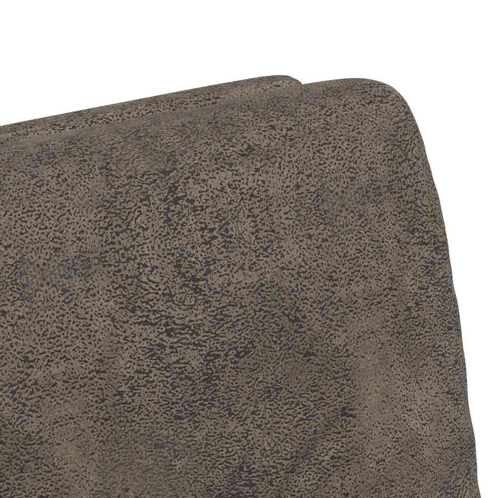Spisebordsstole med hjul 2 stk. Faux suede læder Mørkegrå