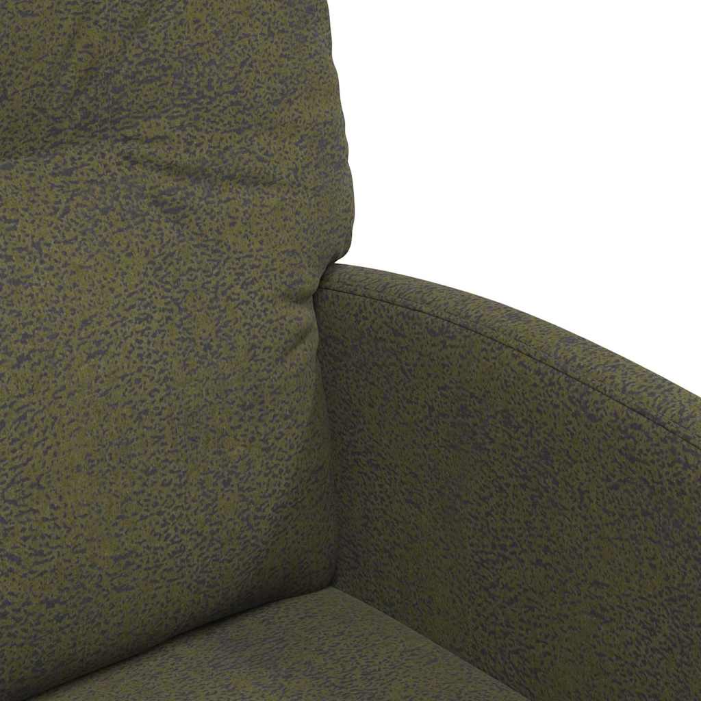 Spisebordsstole med hjul 2 stk. Faux suede læder Army grøn