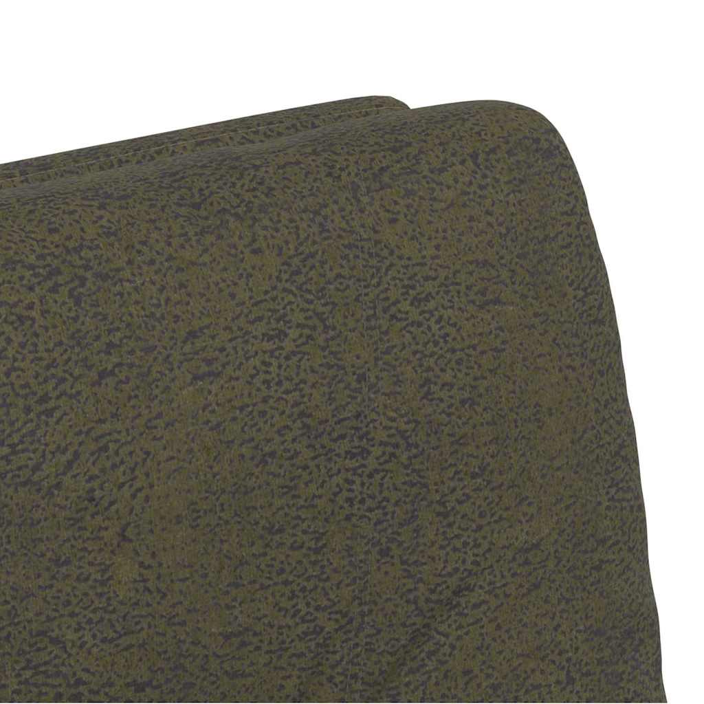 Spisebordsstole med hjul 2 stk. Faux suede læder Army grøn
