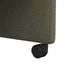 Spisebordsstole med hjul 2 stk. Faux suede læder Army grøn