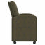 Spisebordsstole med hjul 2 stk. Faux suede læder Army grøn