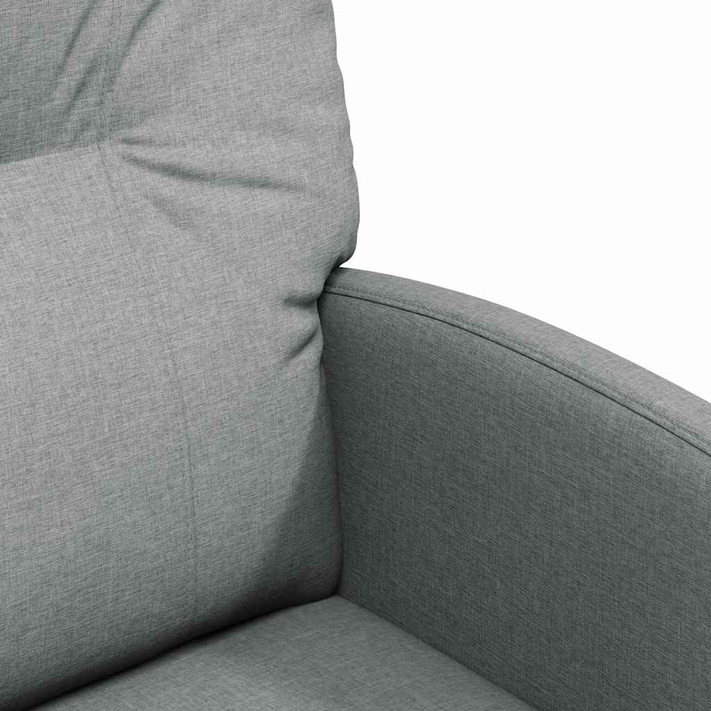 Spisebordsstole med hjul 2 stk. Stof Lysegrå 57 x 67 x 95 cm