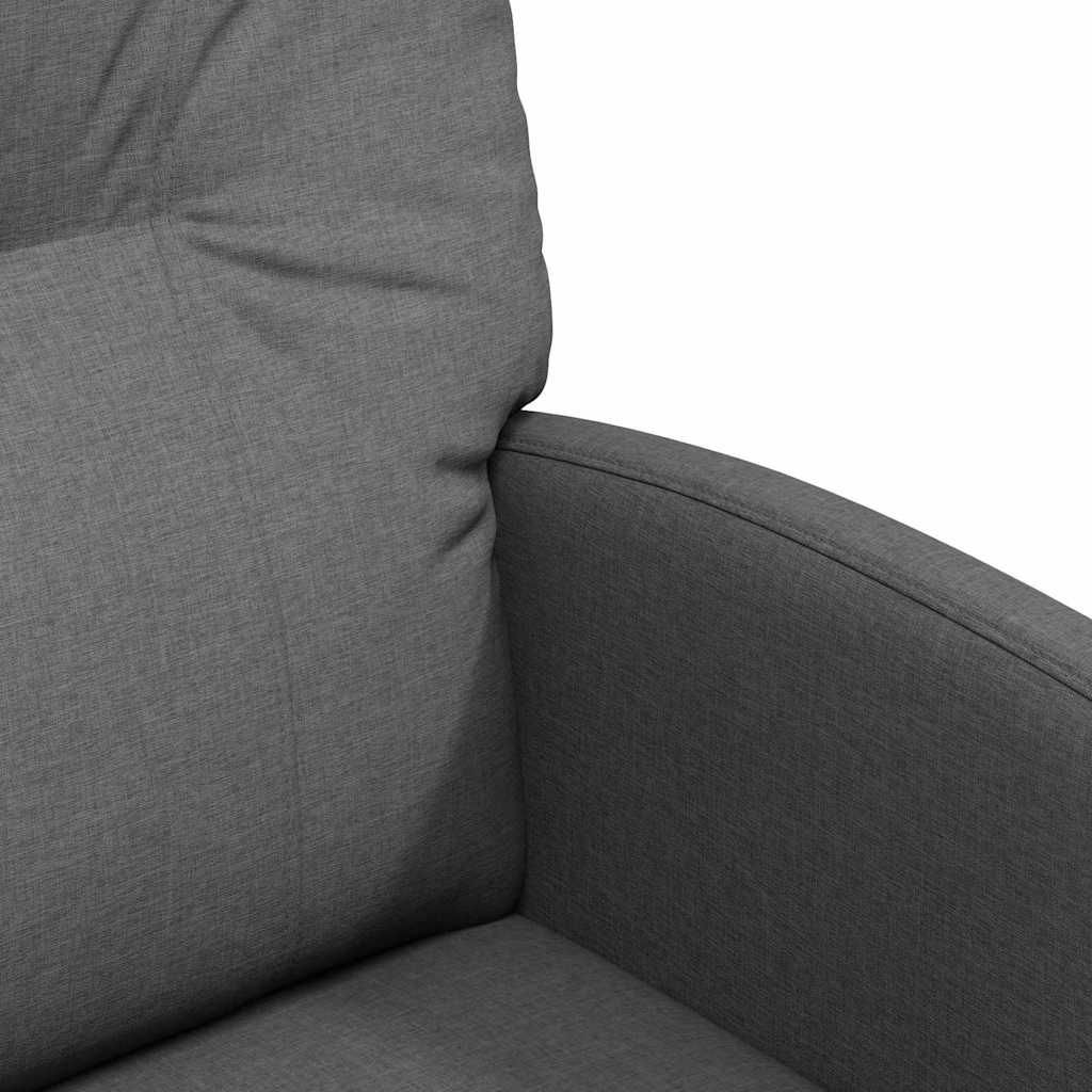 Spisebordsstole med hjul 2 stk. Stof Mørkegrå 57 x 67 x 95 cm