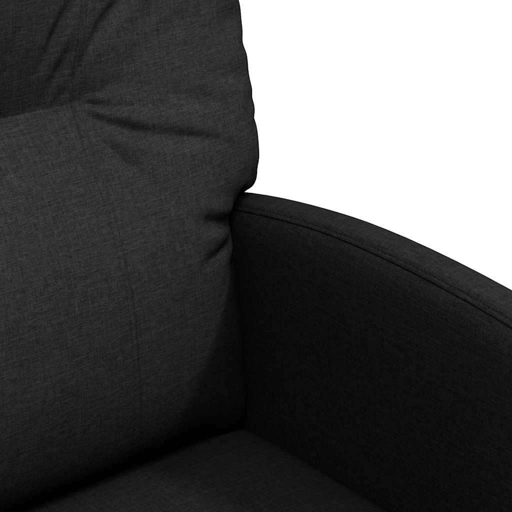 Spisebordsstole med hjul 2 stk. Stof Sort 57 x 67 x 95 cm
