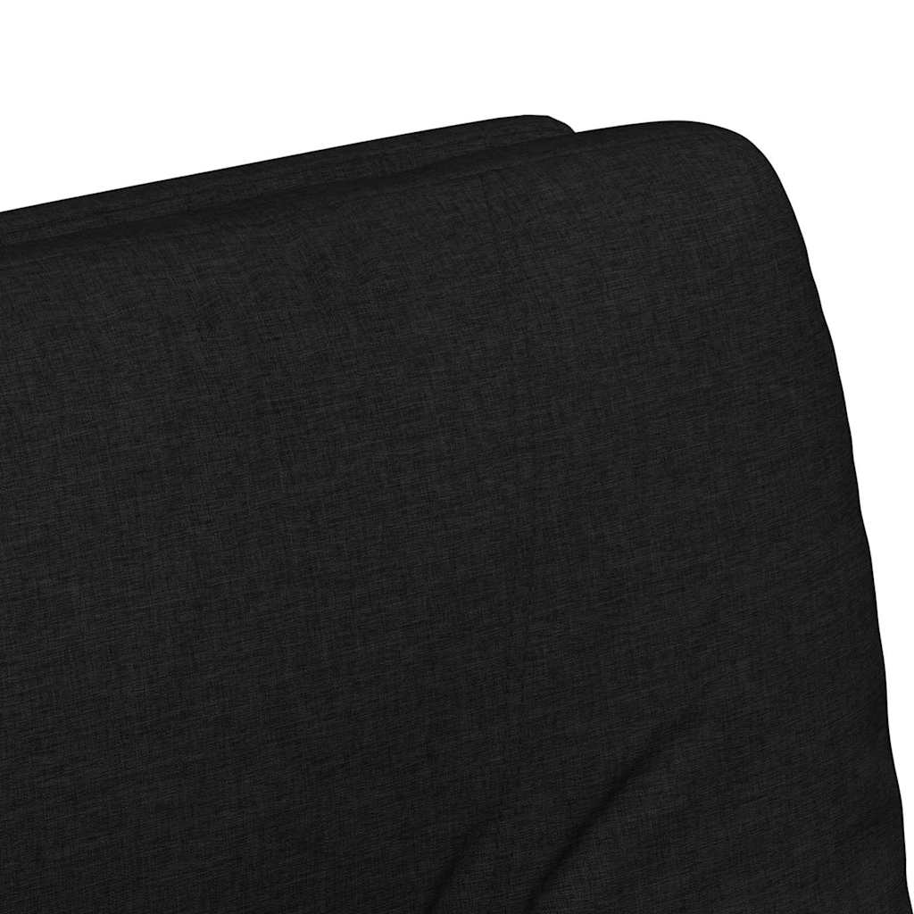 Spisebordsstole med hjul 2 stk. Stof Sort 57 x 67 x 95 cm