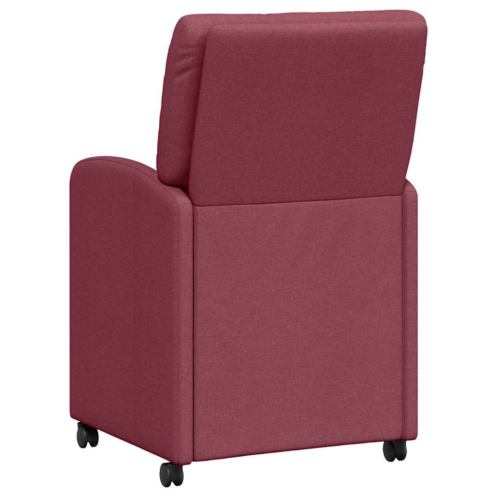 Spisebordsstole med hjul 2 stk. Stof Vinrød 57 x 67 x 95 cm