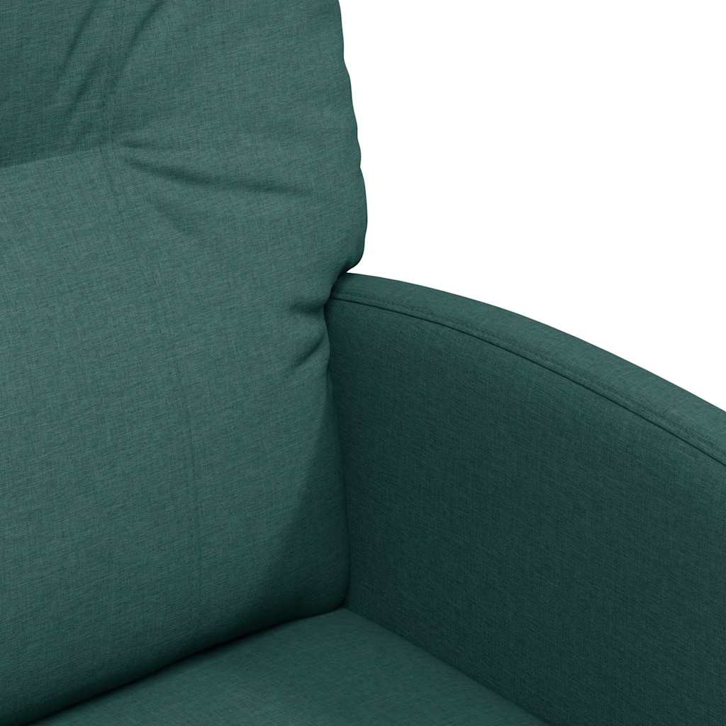 Spisebordsstole med hjul 2 stk. Stof Mørkegrøn 57 x 67 x 95 cm