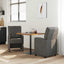 Spisebordsstole med hjul 2 stk. Kunstlæder Sort 58 x 67 x 97 cm