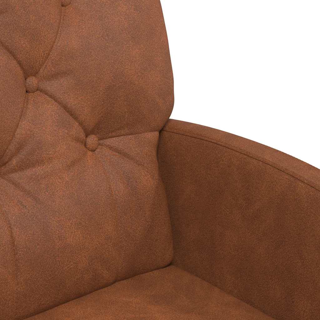 Spisebordsstole med hjul 2 stk. Kunstlæder Brun 58 x 67 x 97 cm