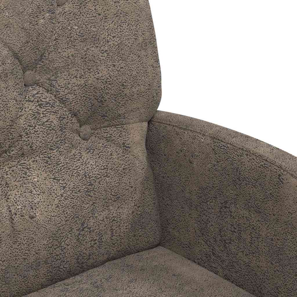 Spisebordsstole med hjul 2 stk. Faux Suede Læder Mørkegrå