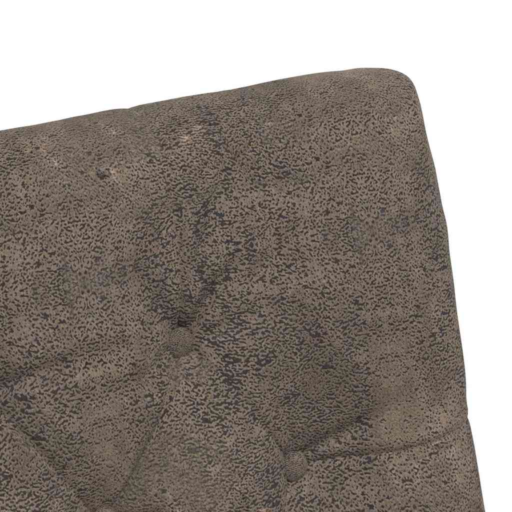 Spisebordsstole med hjul 2 stk. Faux Suede Læder Mørkegrå