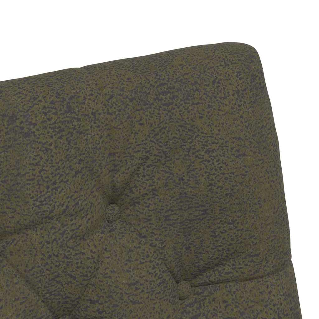 Spisebordsstole med hjul 2 stk. Faux Suede Læder Army grøn