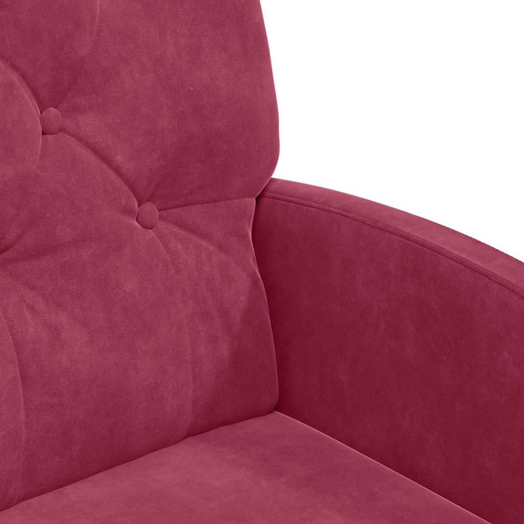 Spisebordsstole med hjul 2 stk. Fløjl Vinrød 58 x 67 x 97 cm