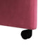 Spisebordsstole med hjul 2 stk. Fløjl Vinrød 58 x 65 x 98 cm