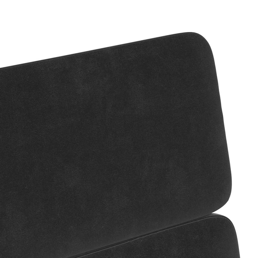 Spisebordsstole med hjul 2 stk. Fløjl Sort 58 x 65 x 98 cm
