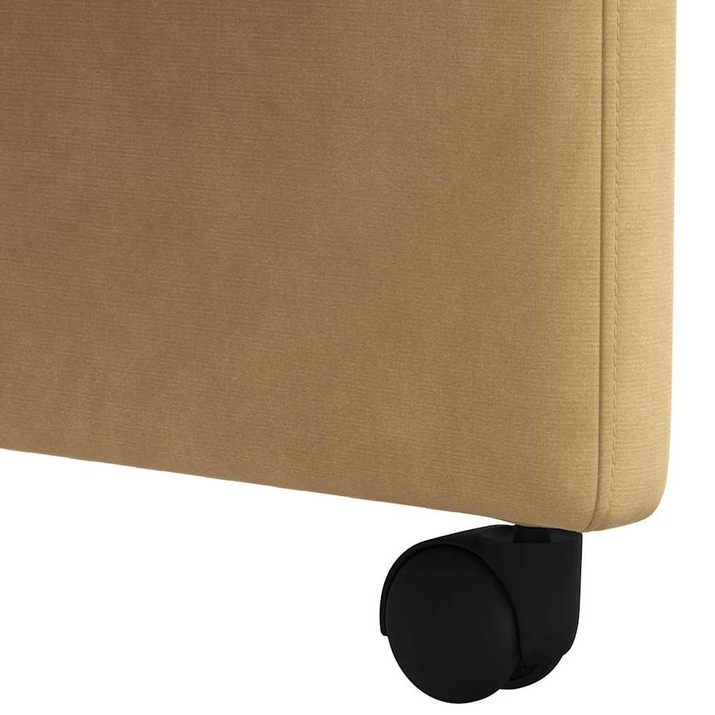 Spisebordsstole med hjul 2 stk. Fløjl Brun 58 x 65 x 98 cm