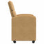 Spisebordsstole med hjul 2 stk. Fløjl Brun 58 x 65 x 98 cm