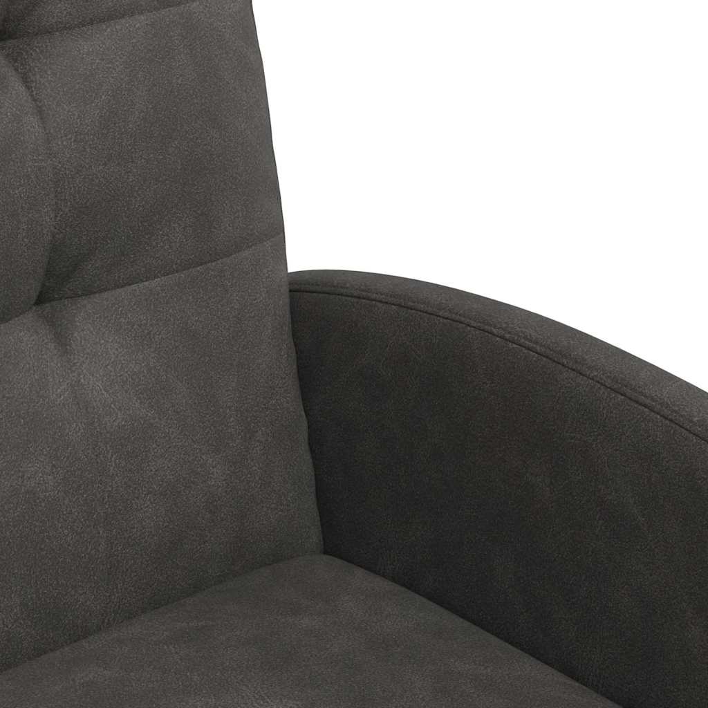 Spisebordsstole med hjul 2 stk. Kunstlæder Sort 58 x 67 x 97 cm