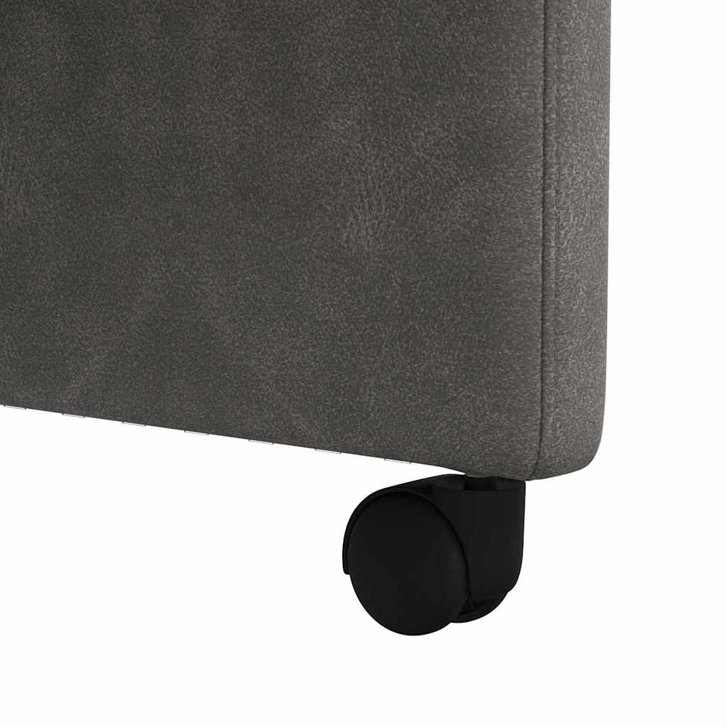 Spisebordsstole med hjul 2 stk. Kunstlæder Sort 58 x 67 x 97 cm