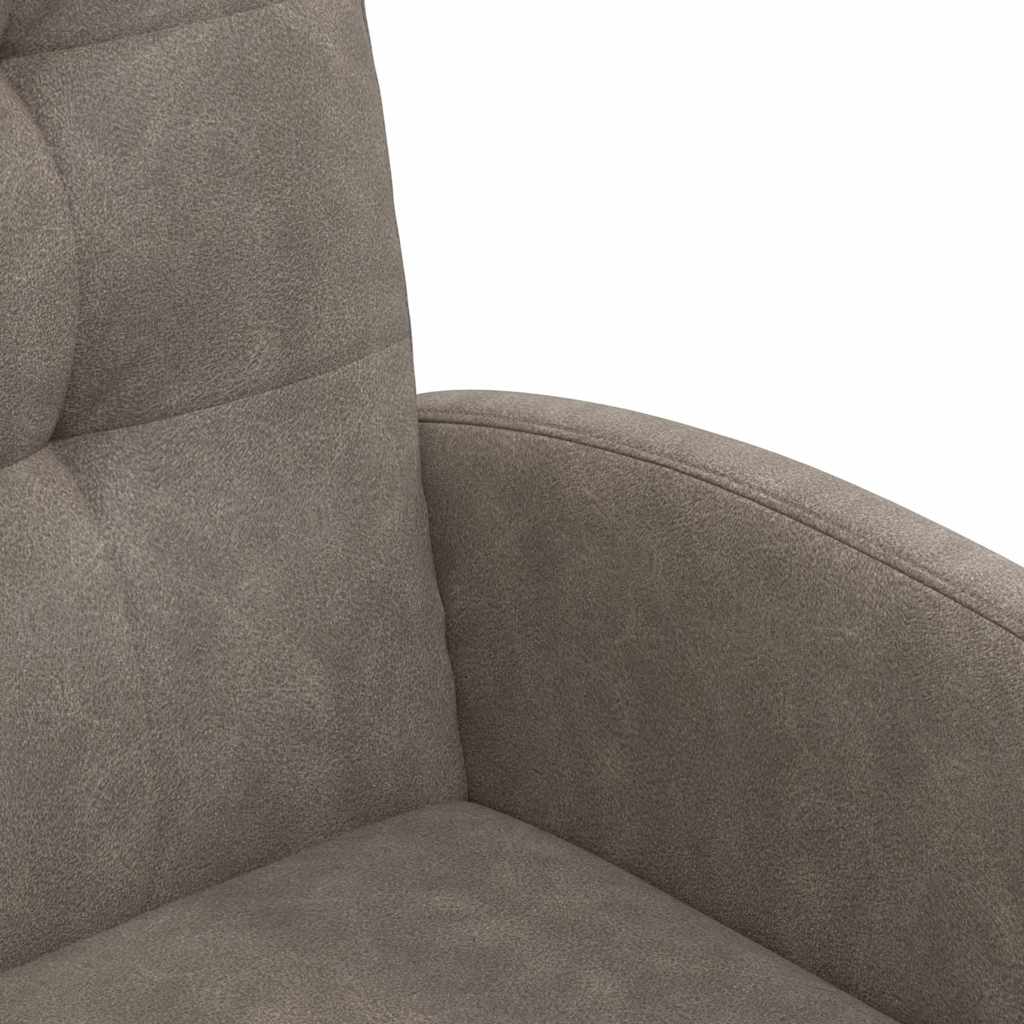 Spisebordsstole med hjul 2 stk. Kunstlæder Grå 58 x 67 x 97 cm