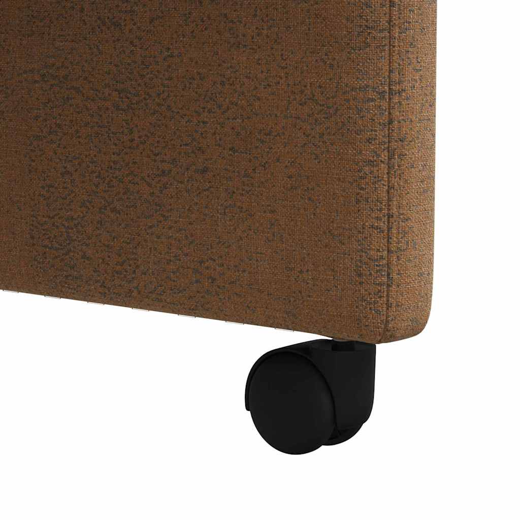 Spisebordsstole med hjul 2 stk. Faux suede læder Brun