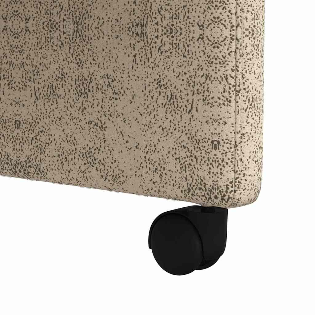Spisebordsstole med hjul 2 stk. Faux suede læder Lysegrå