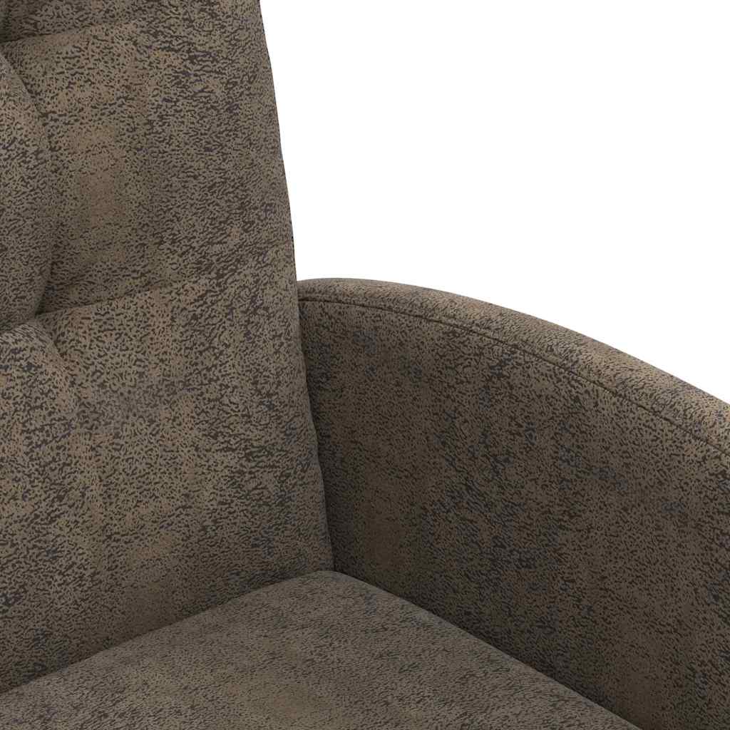 Spisebordsstole med hjul 2 stk. Faux suede læder Mørkegrå