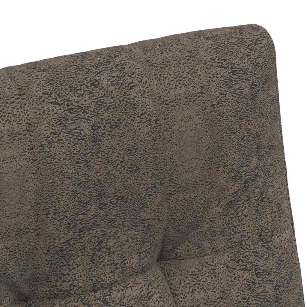 Spisebordsstole med hjul 2 stk. Faux suede læder Mørkegrå