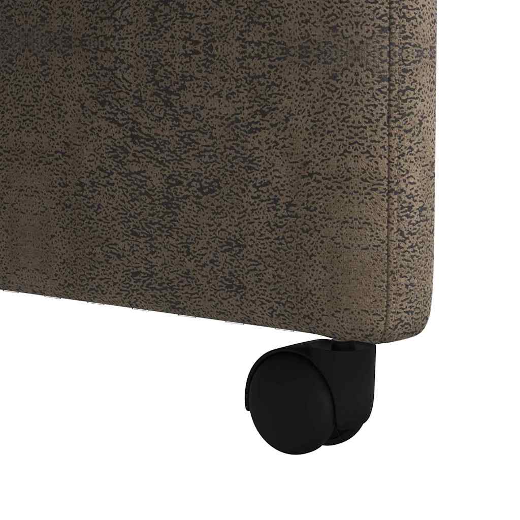 Spisebordsstole med hjul 2 stk. Faux suede læder Mørkegrå