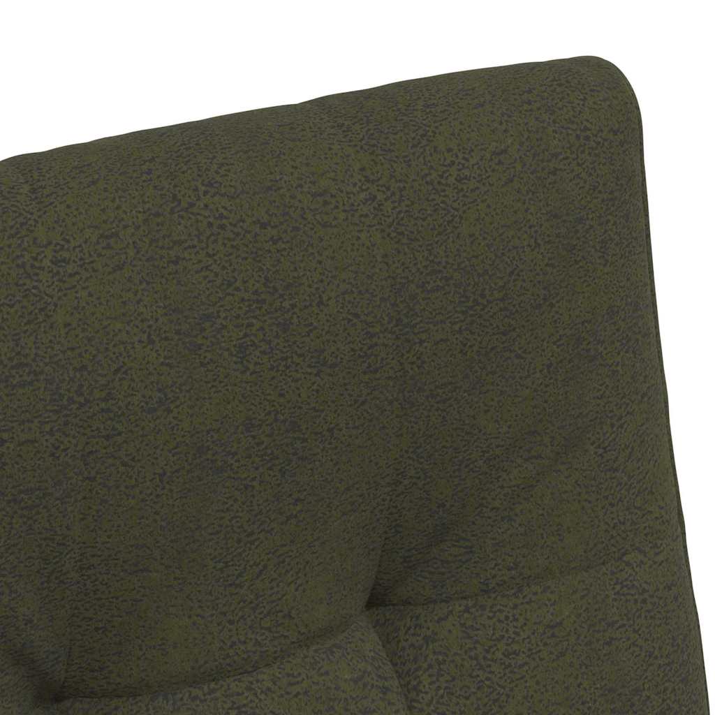 Spisebordsstole med hjul 2 stk. Faux suede læder Army grøn