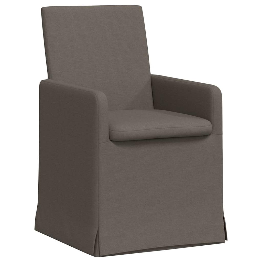 Spisestole 2 stk. Linned Lysegrå 57 x 67 x 95 cm