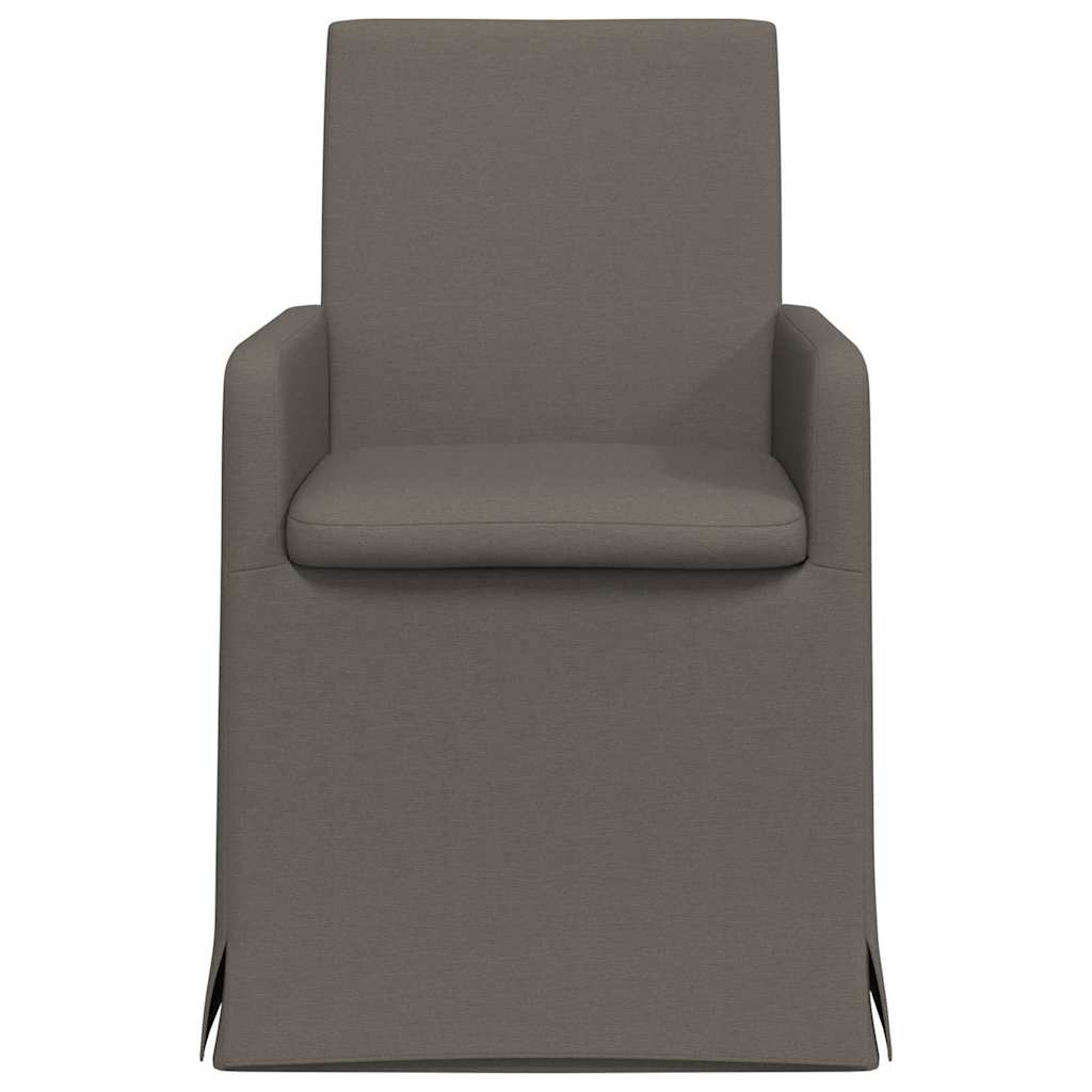Spisestole 2 stk. Linned Lysegrå 57 x 67 x 95 cm